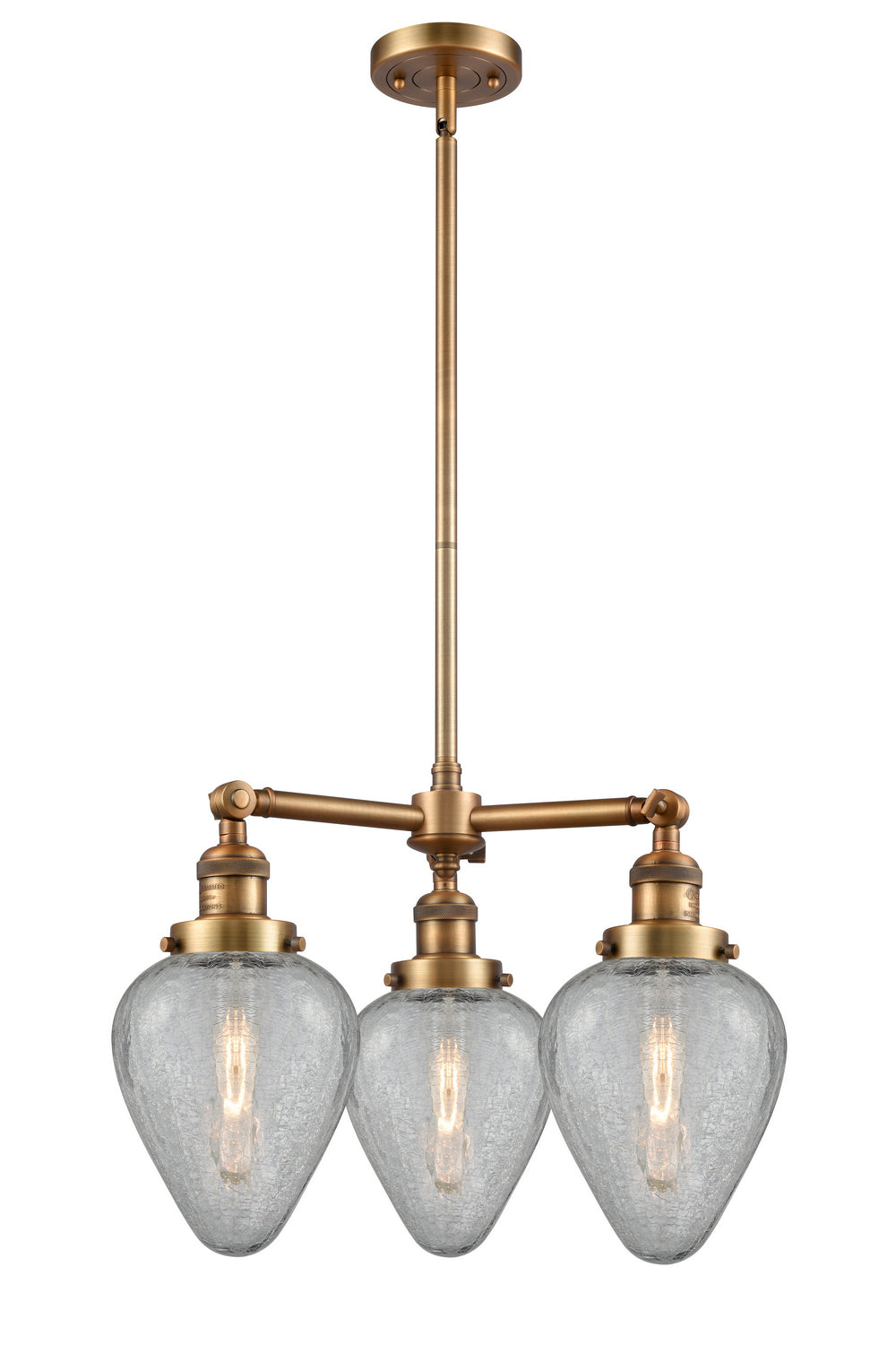 Innovations Franklin Restoration 207-BB-G165-LED Chandelier Light - Brushed Brass