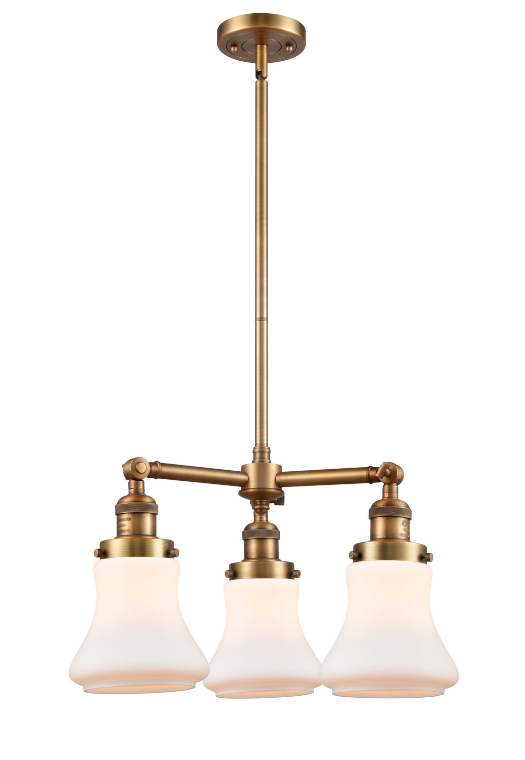 Innovations Franklin Restoration 207-BB-G191-LED Chandelier Light - Brushed Brass