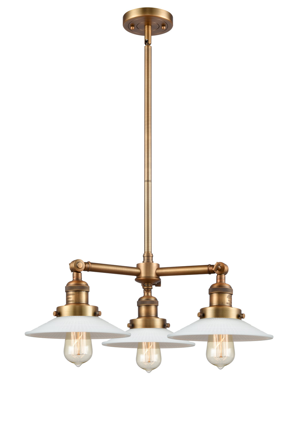 Innovations Franklin Restoration 207-BB-G1-LED Chandelier Light - Brushed Brass