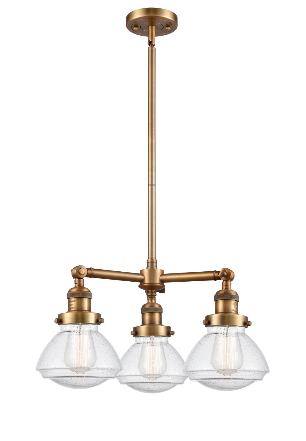 Innovations Franklin Restoration 207-BB-G324-LED Chandelier Light - Brushed Brass