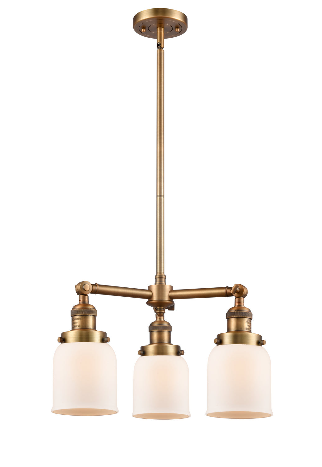 Innovations Franklin Restoration 207-BB-G51-LED Chandelier Light - Brushed Brass