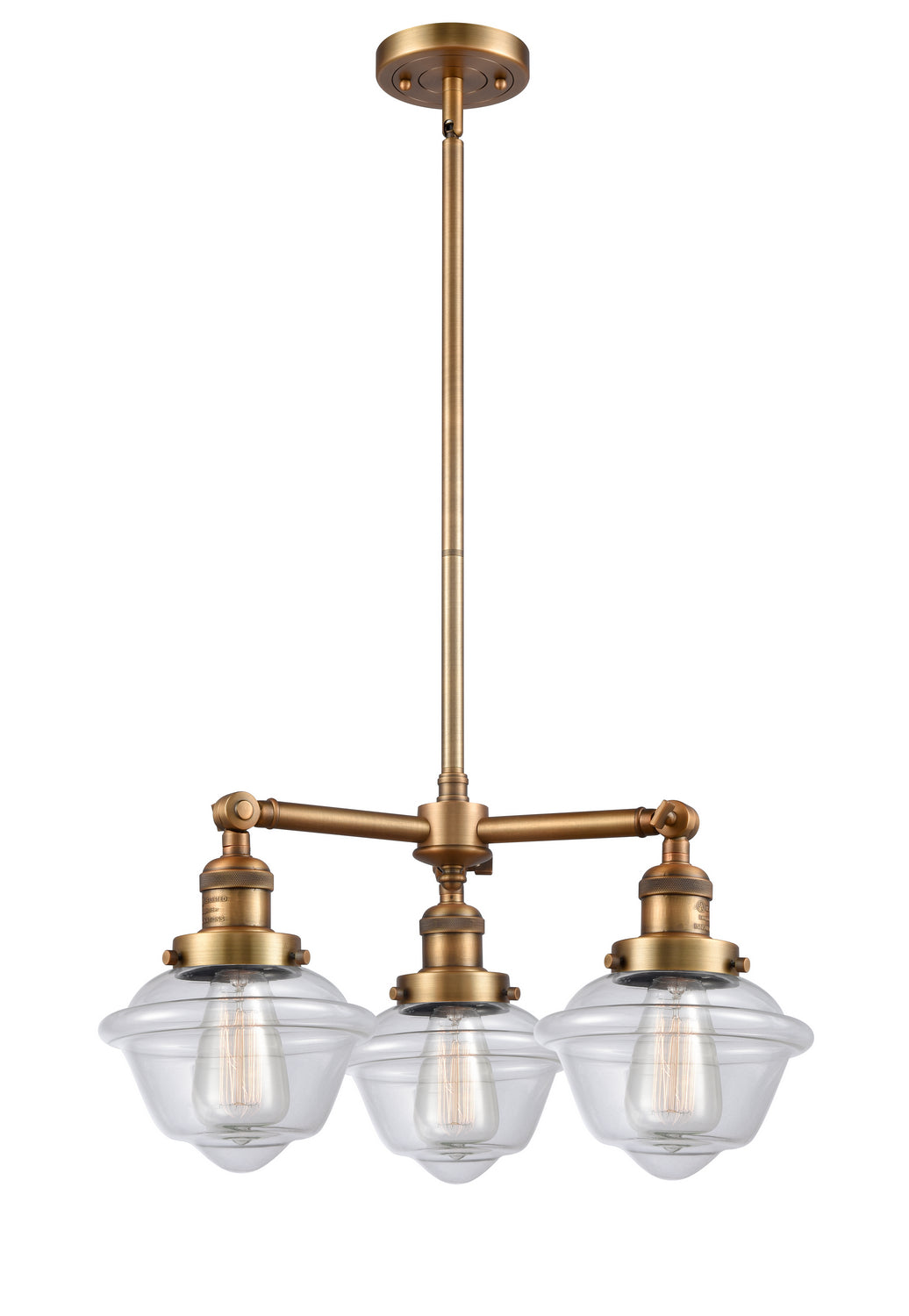 Innovations Franklin Restoration 207-BB-G532-LED Chandelier Light - Brushed Brass