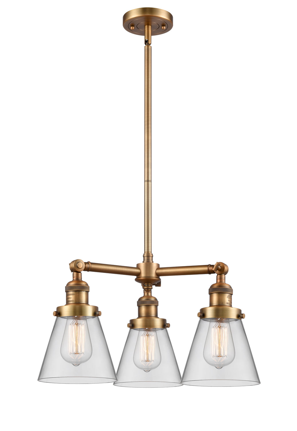 Innovations Franklin Restoration 207-BB-G62-LED Chandelier Light - Brushed Brass