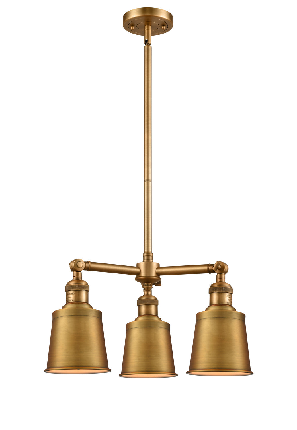 Innovations Franklin Restoration 207-BB-M9-BB-LED Chandelier Light - Brushed Brass