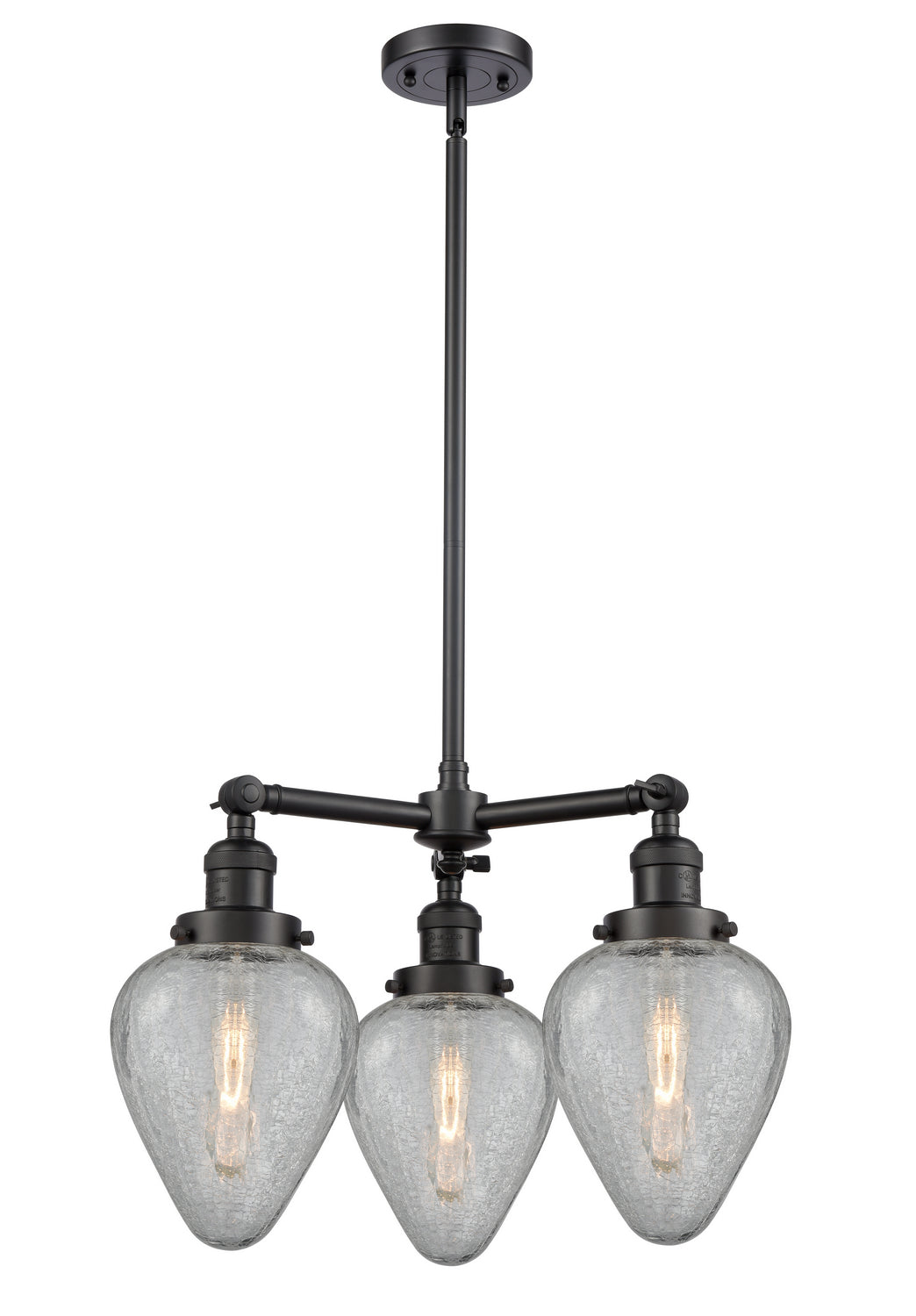 Innovations Franklin Restoration 207-BK-G165-LED Chandelier Light - Matte Black