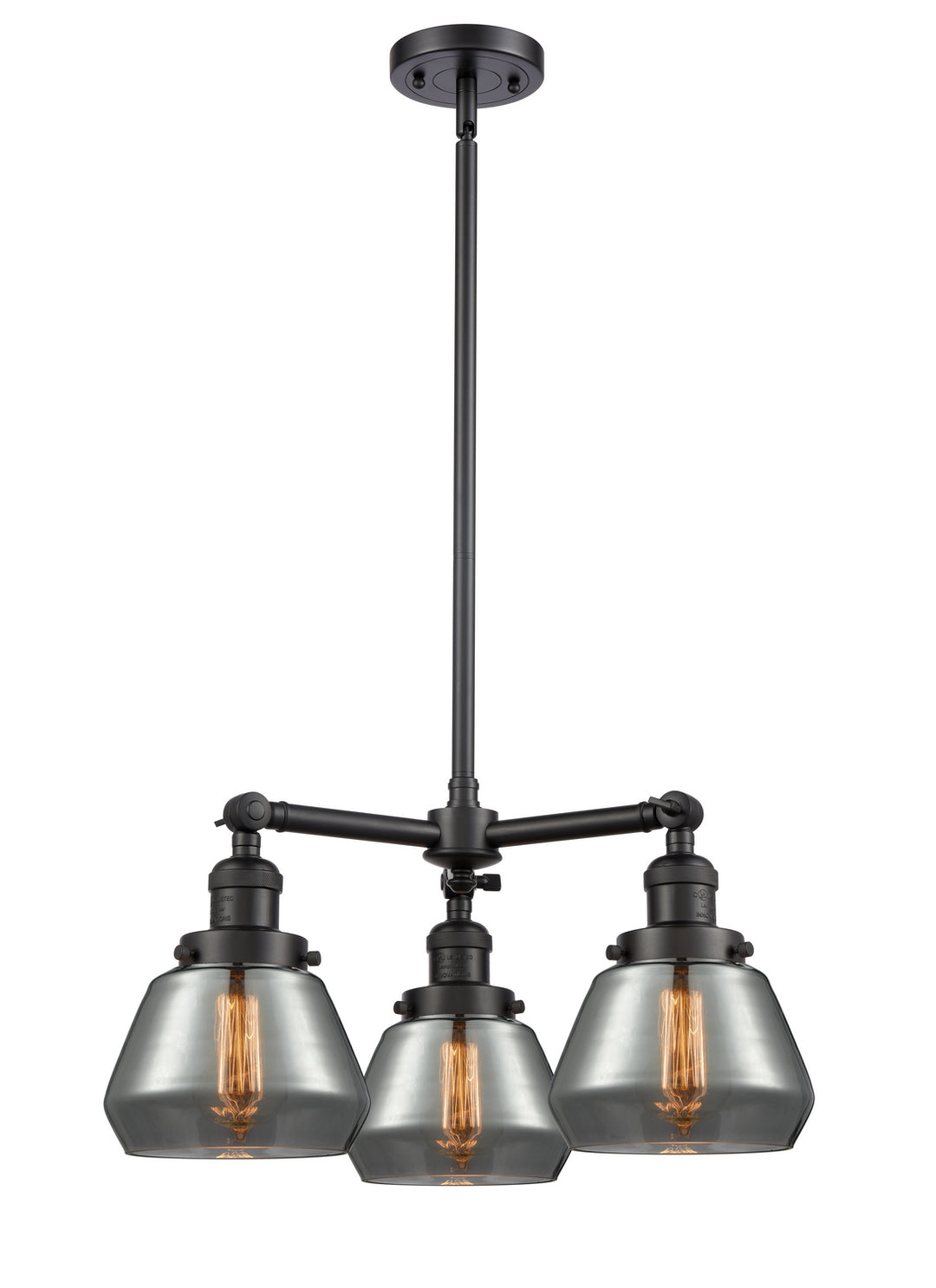 Innovations Franklin Restoration 207-BK-G173-LED Chandelier Light - Matte Black