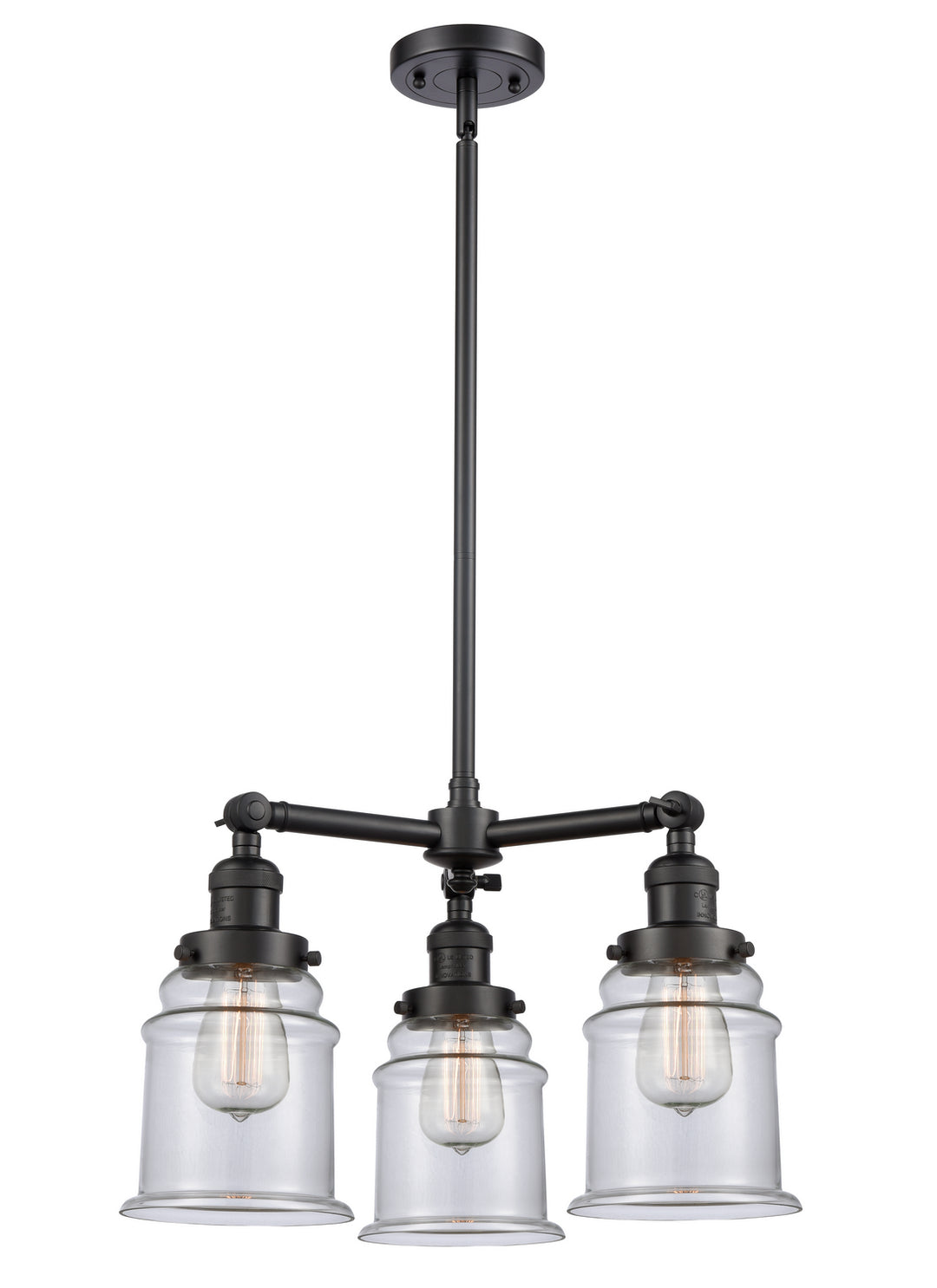 Innovations Franklin Restoration 207-BK-G182 Chandelier Light - Matte Black