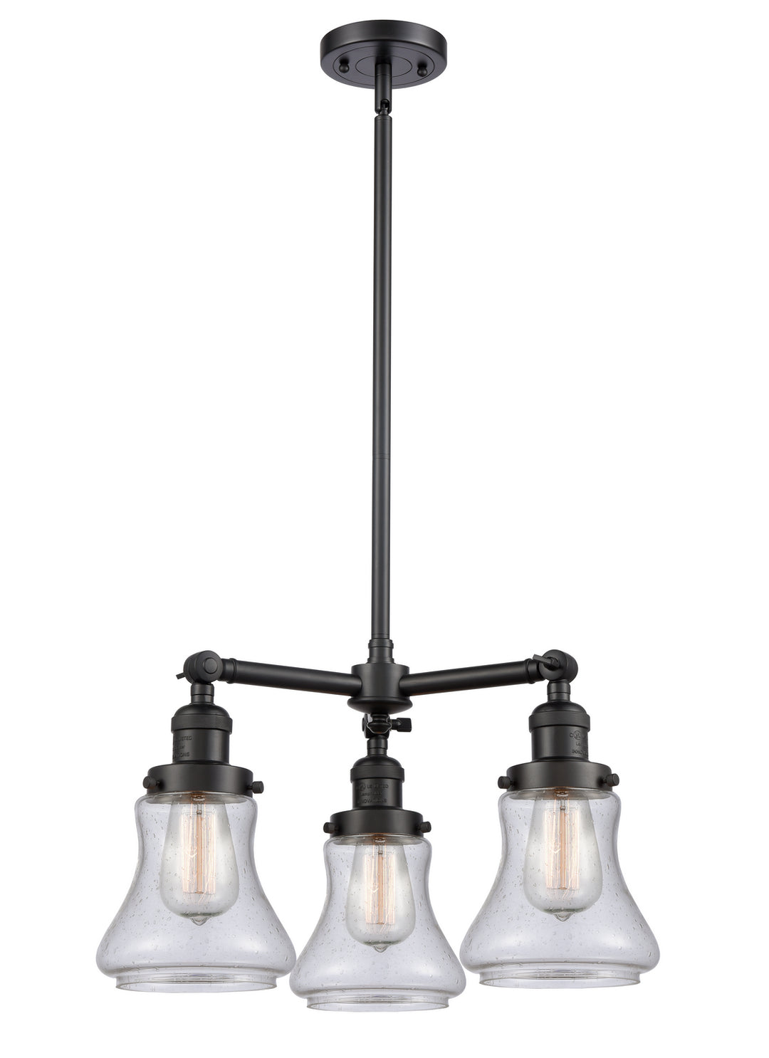 Innovations Franklin Restoration 207-BK-G194 Chandelier Light - Matte Black