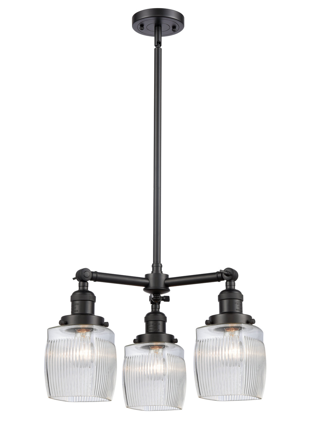 Innovations Franklin Restoration 207-BK-G302 Chandelier Light - Matte Black