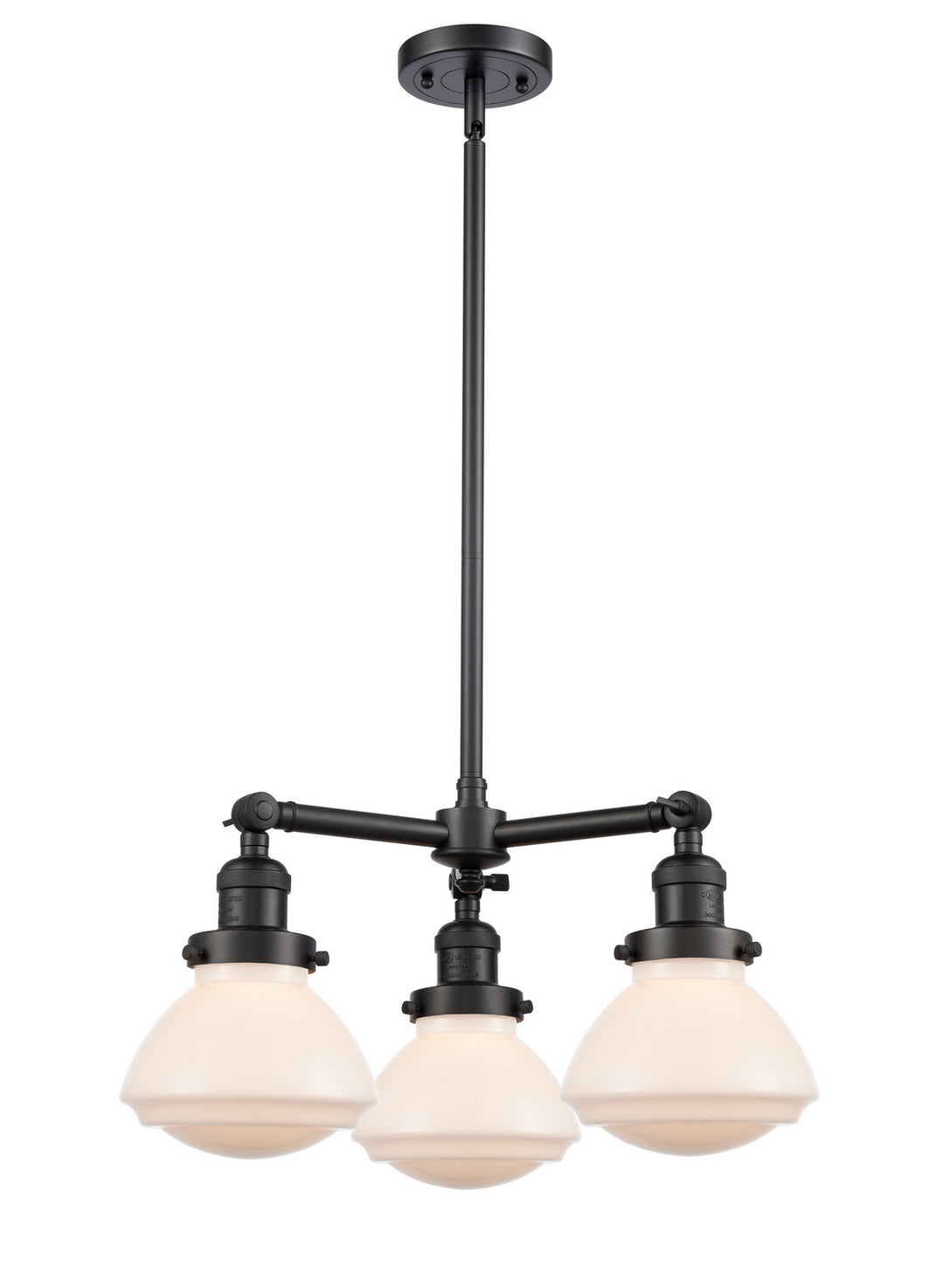 Innovations Franklin Restoration 207-BK-G321 Chandelier Light - Matte Black