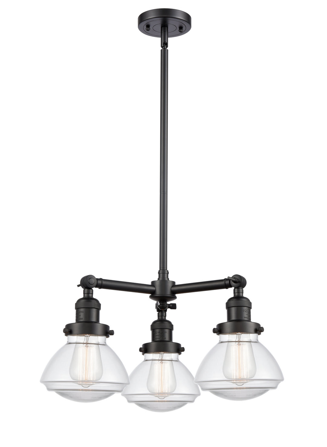 Innovations Franklin Restoration 207-BK-G322 Chandelier Light - Matte Black