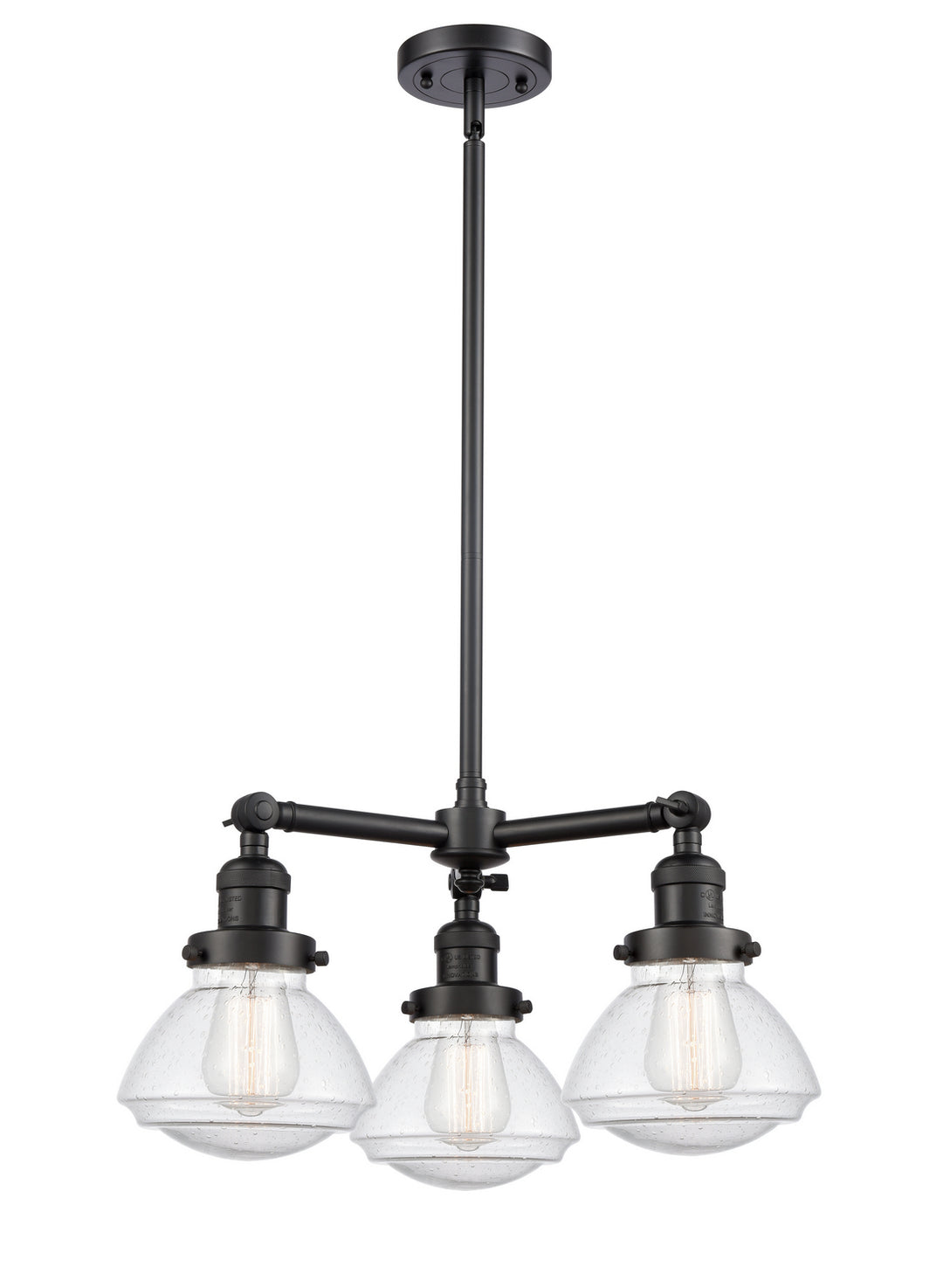 Innovations Franklin Restoration 207-BK-G324 Chandelier Light - Matte Black