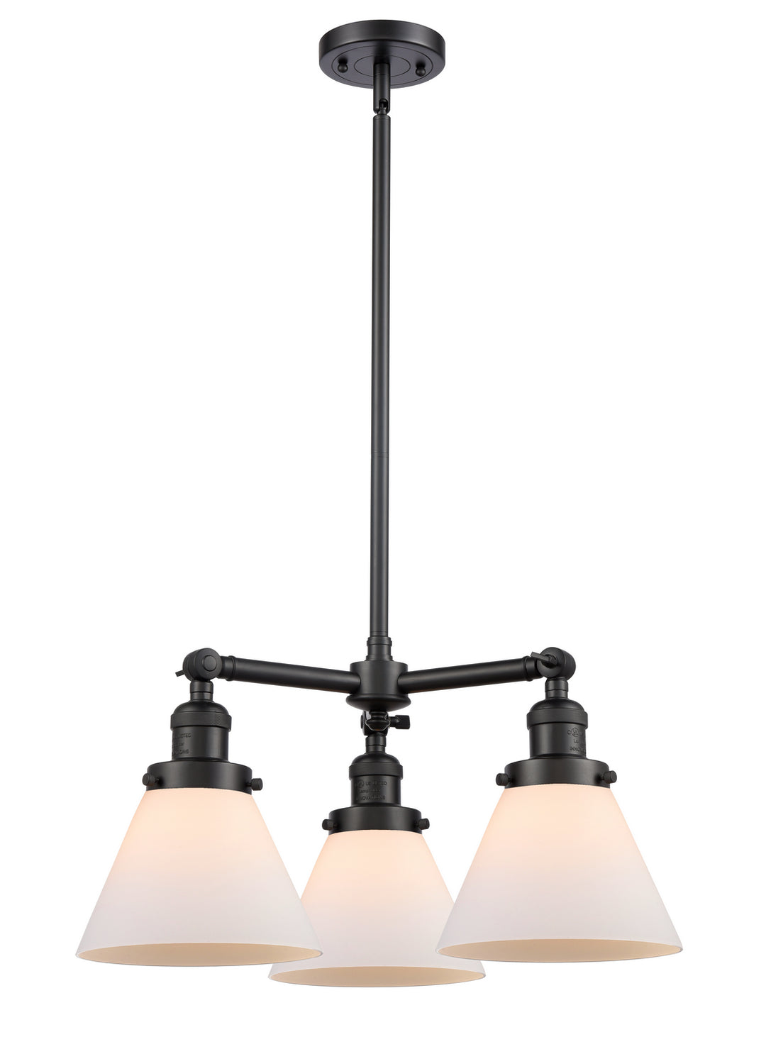 Innovations Franklin Restoration 207-BK-G41 Chandelier Light - Matte Black