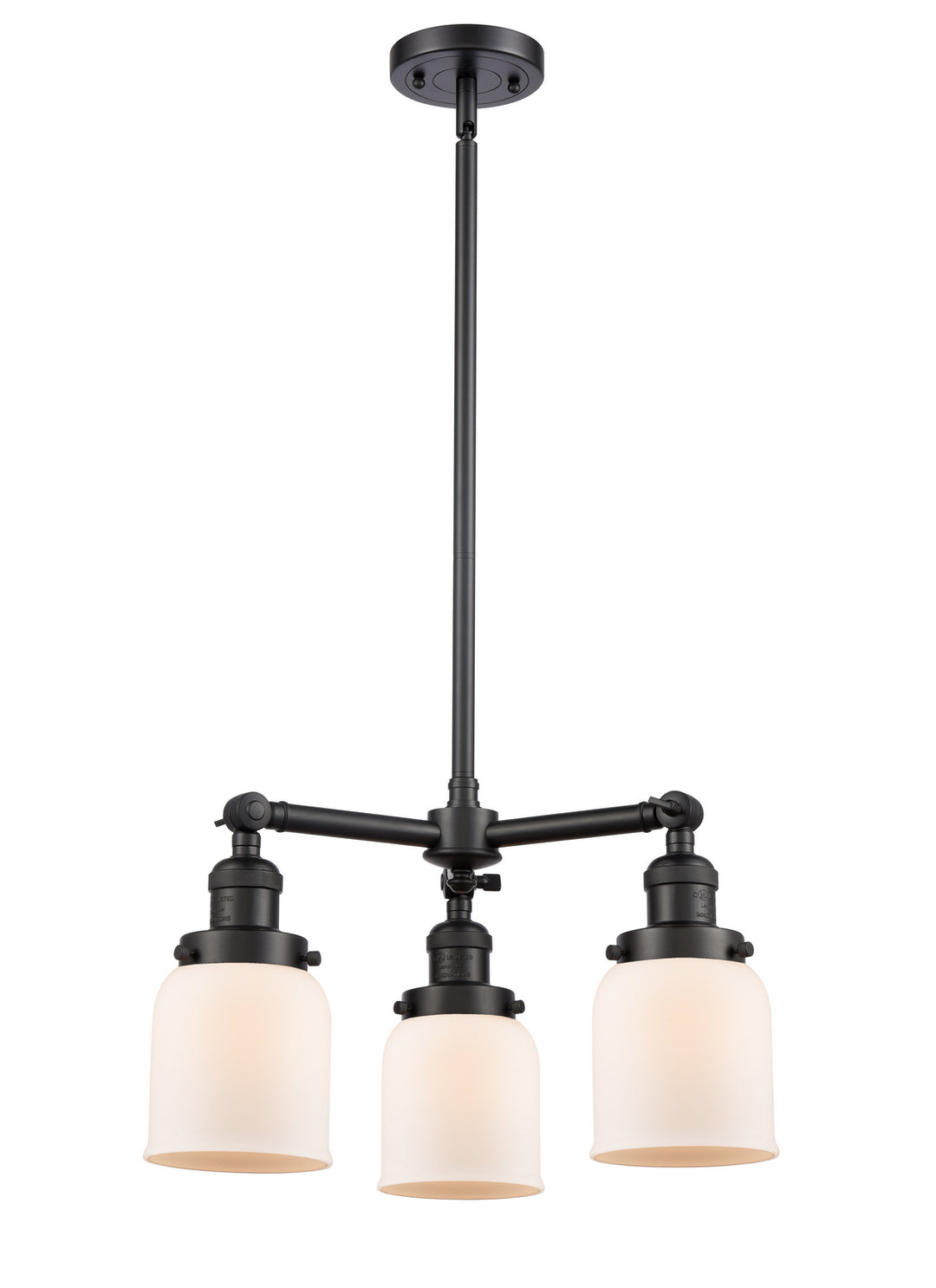 Innovations Franklin Restoration 207-BK-G51 Chandelier Light - Matte Black