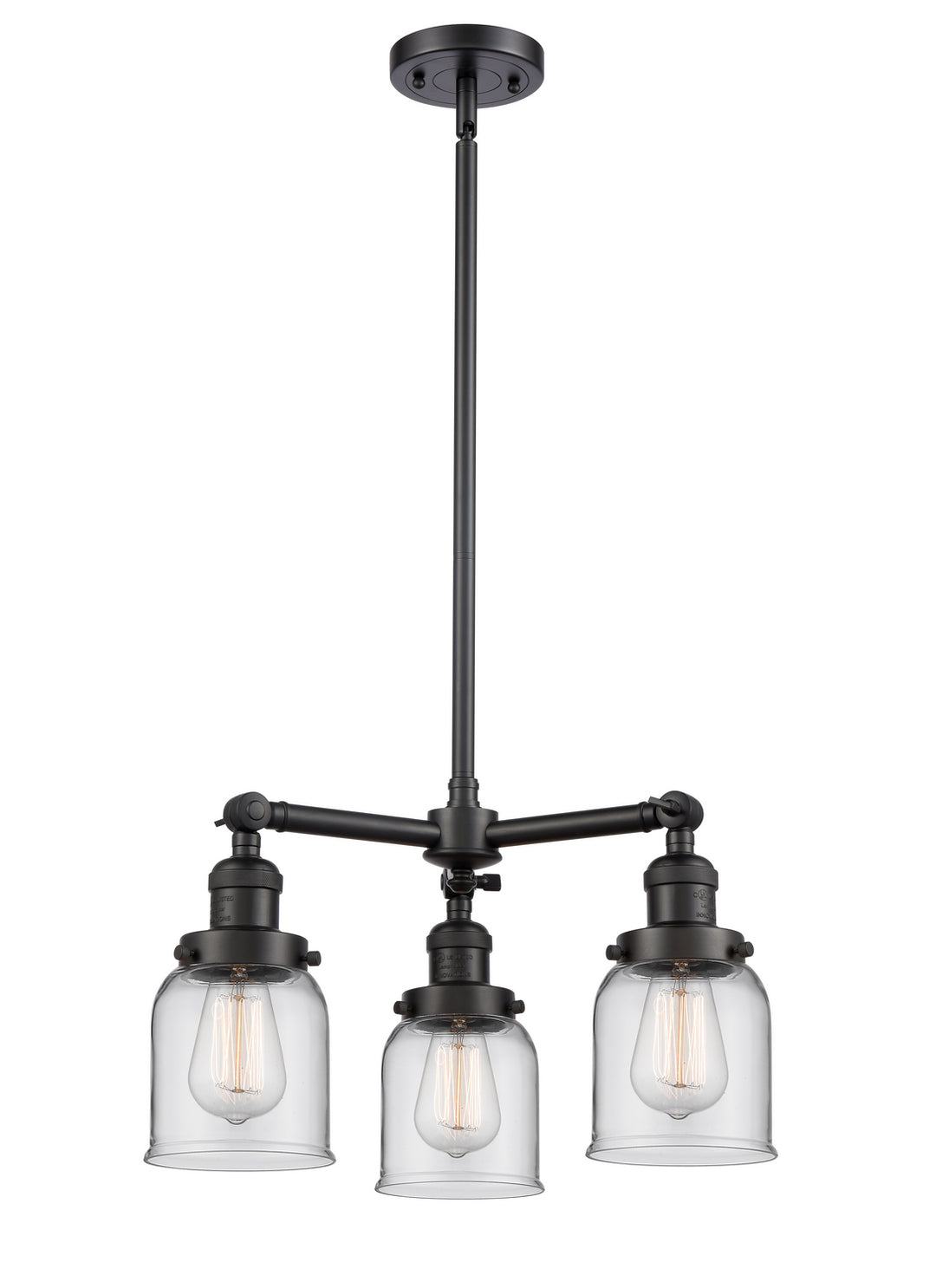 Innovations Franklin Restoration 207-BK-G52 Chandelier Light - Matte Black