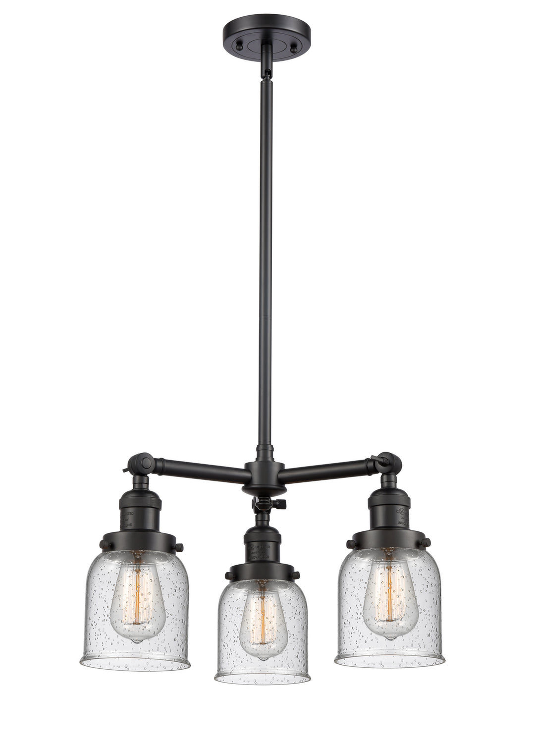 Innovations Franklin Restoration 207-BK-G54 Chandelier Light - Matte Black