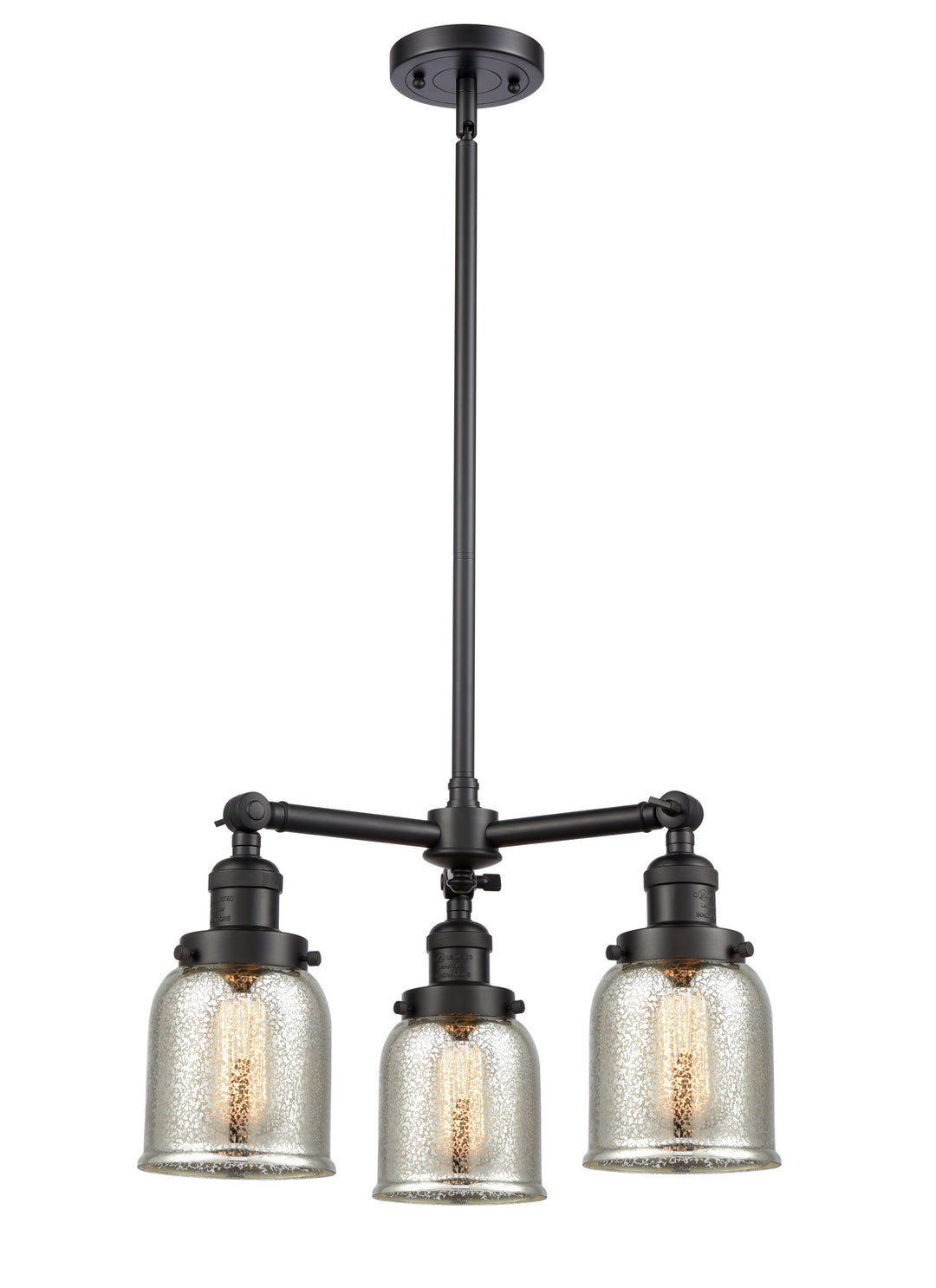 Innovations Franklin Restoration 207-BK-G58 Chandelier Light - Matte Black