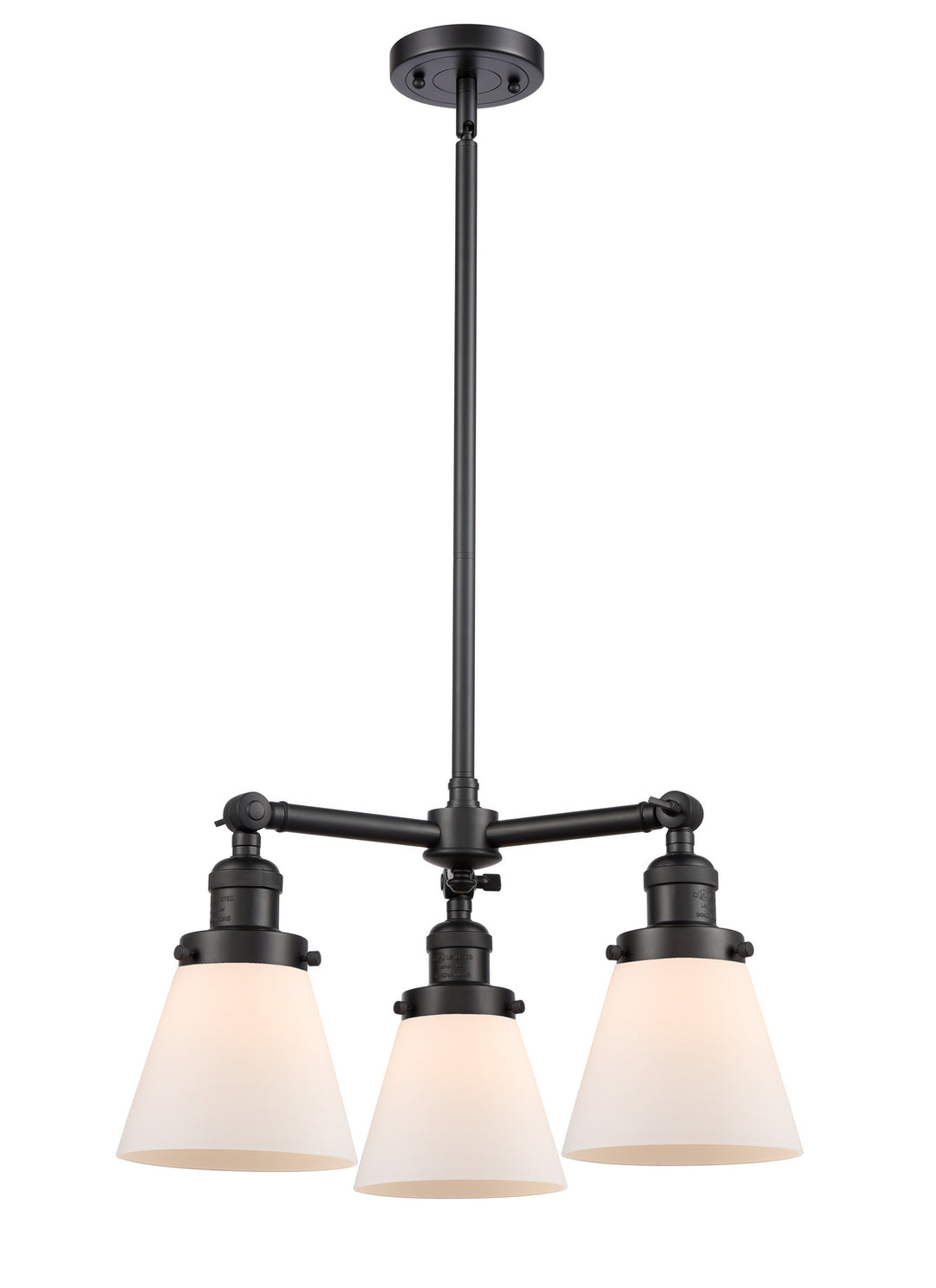 Innovations Franklin Restoration 207-BK-G61 Chandelier Light - Matte Black