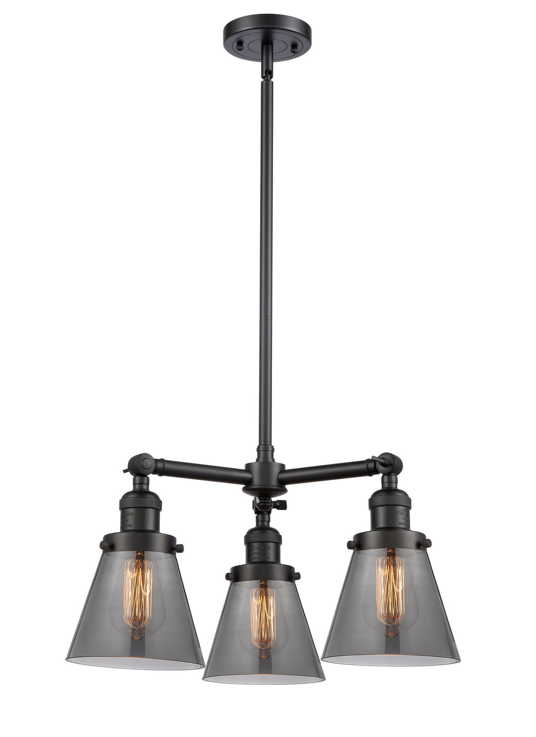 Innovations Franklin Restoration 207-BK-G63 Chandelier Light - Matte Black