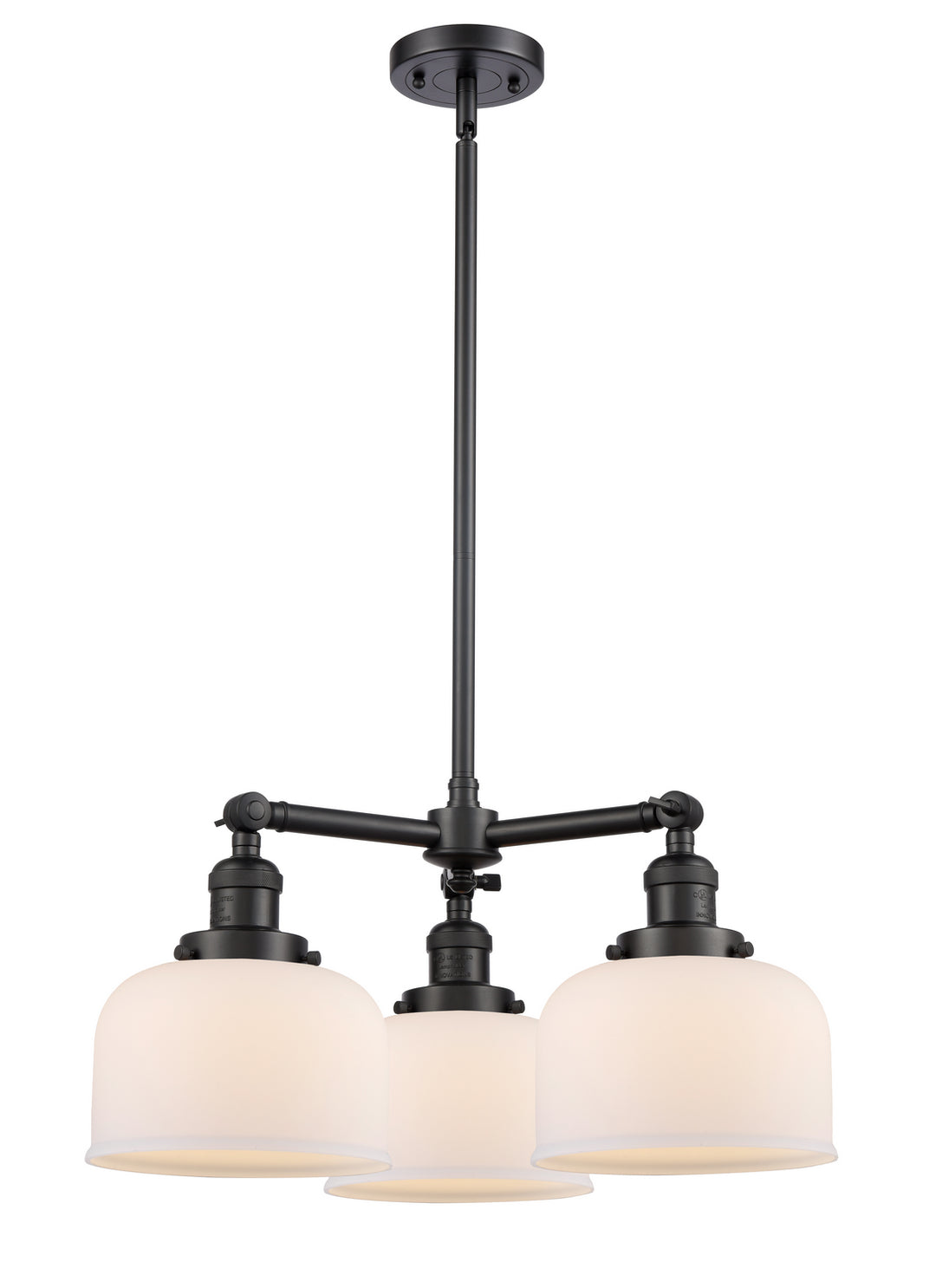 Innovations Franklin Restoration 207-BK-G71 Chandelier Light - Matte Black