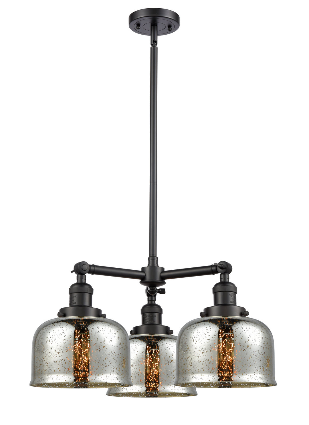 Innovations Franklin Restoration 207-BK-G78 Chandelier Light - Matte Black