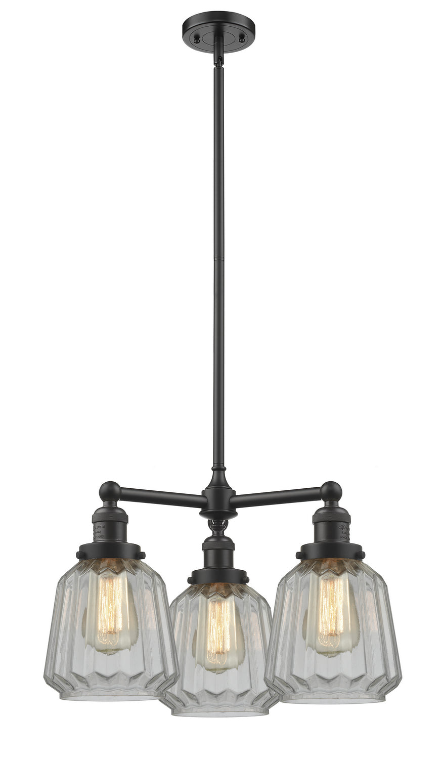 Innovations Franklin Restoration 207-OB-G142-LED Chandelier Light - Oil Rubbed Bronze