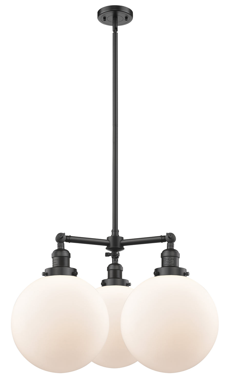 Innovations Franklin Restoration 207-OB-G201-10-LED Chandelier Light - Oil Rubbed Bronze