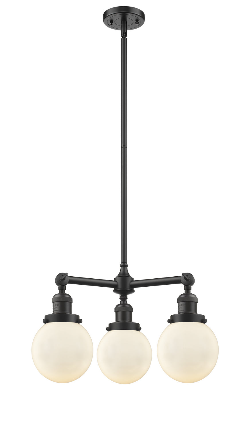 Innovations Franklin Restoration 207-OB-G201-6 Chandelier Light - Oil Rubbed Bronze