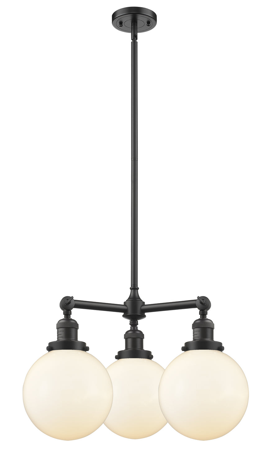 Innovations Franklin Restoration 207-OB-G201-8-LED Chandelier Light - Oil Rubbed Bronze