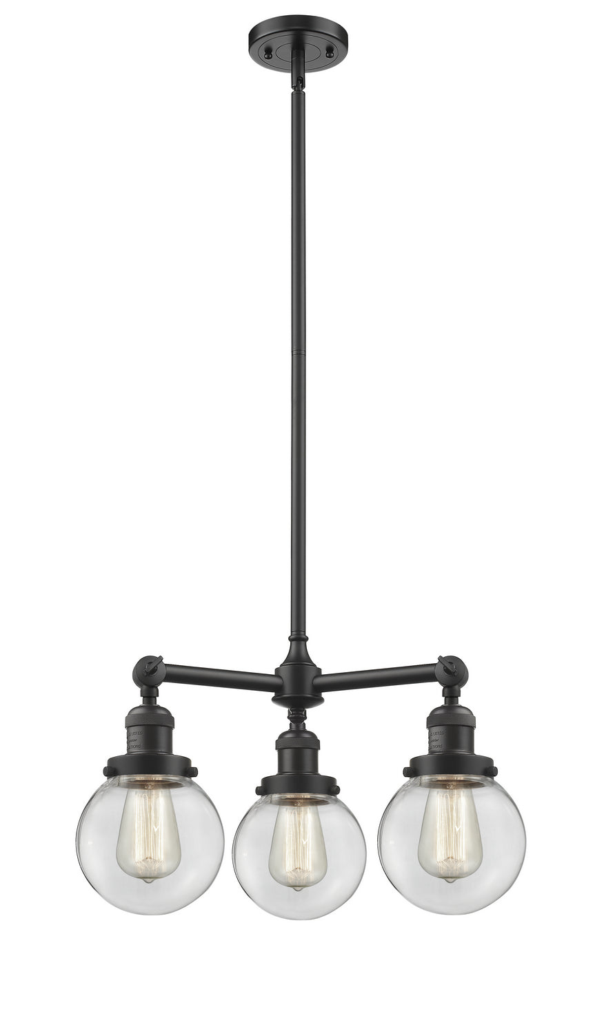 Innovations Franklin Restoration 207-OB-G202-6 Chandelier Light - Oil Rubbed Bronze