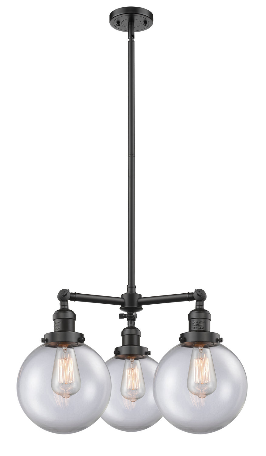 Innovations Franklin Restoration 207-OB-G202-8-LED Chandelier Light - Oil Rubbed Bronze