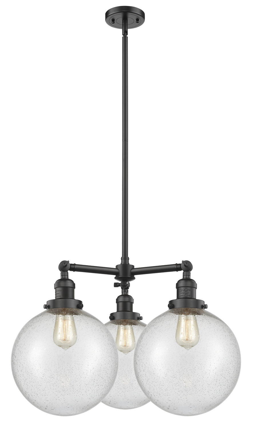 Innovations Franklin Restoration 207-OB-G204-10-LED Chandelier Light - Oil Rubbed Bronze