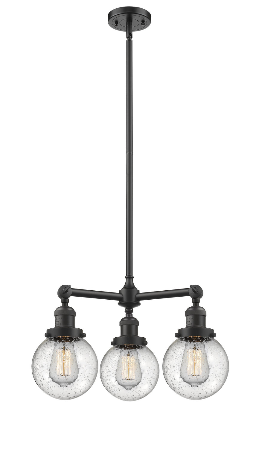 Innovations Franklin Restoration 207-OB-G204-6 Chandelier Light - Oil Rubbed Bronze