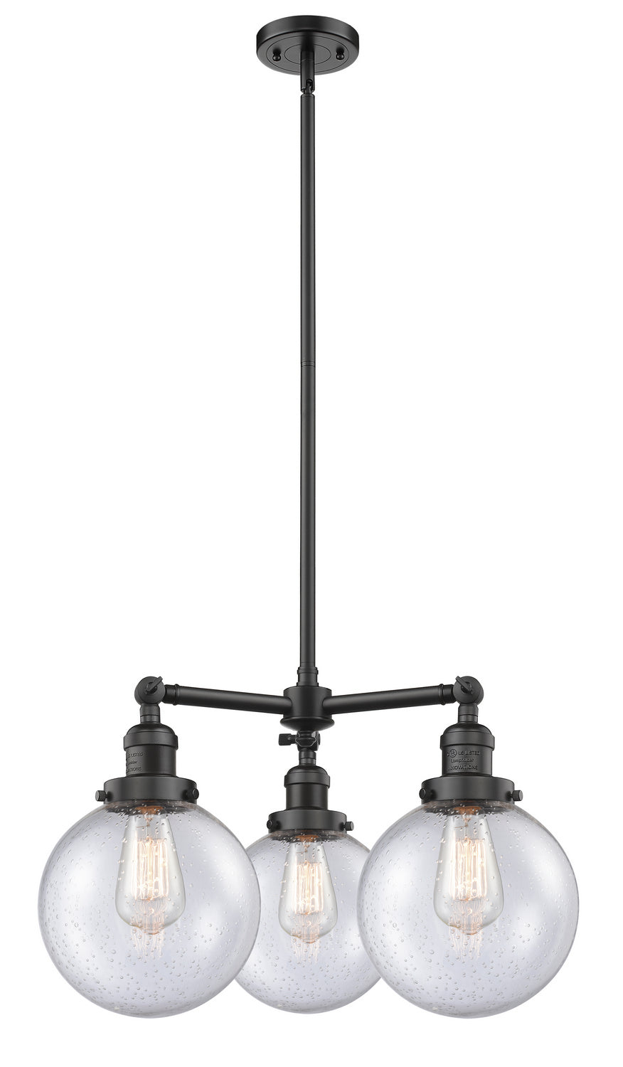 Innovations Franklin Restoration 207-OB-G204-8-LED Chandelier Light - Oil Rubbed Bronze