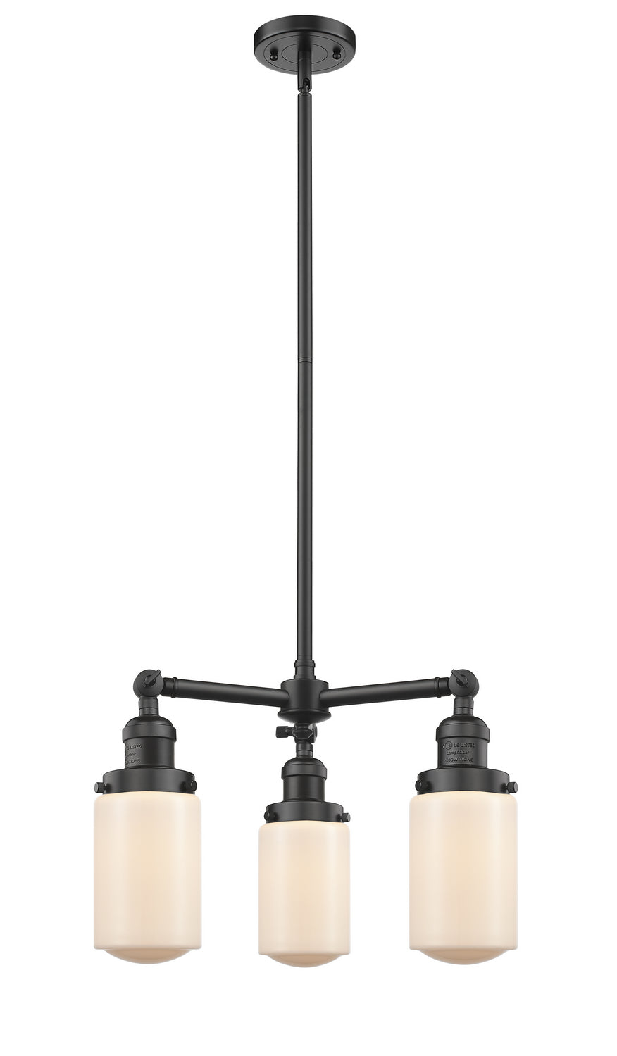 Innovations Franklin Restoration 207-OB-G311-LED Chandelier Light - Oil Rubbed Bronze