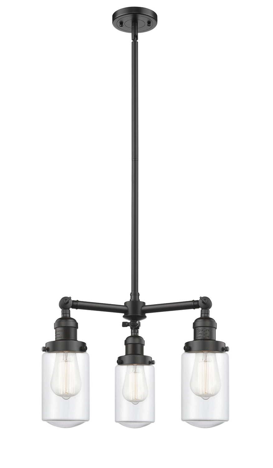 Innovations Franklin Restoration 207-OB-G312-LED Chandelier Light - Oil Rubbed Bronze