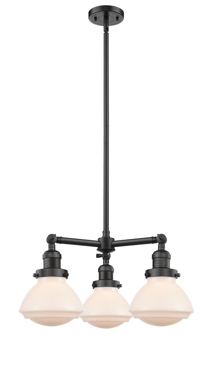 Innovations Franklin Restoration 207-OB-G321-LED Chandelier Light - Oil Rubbed Bronze