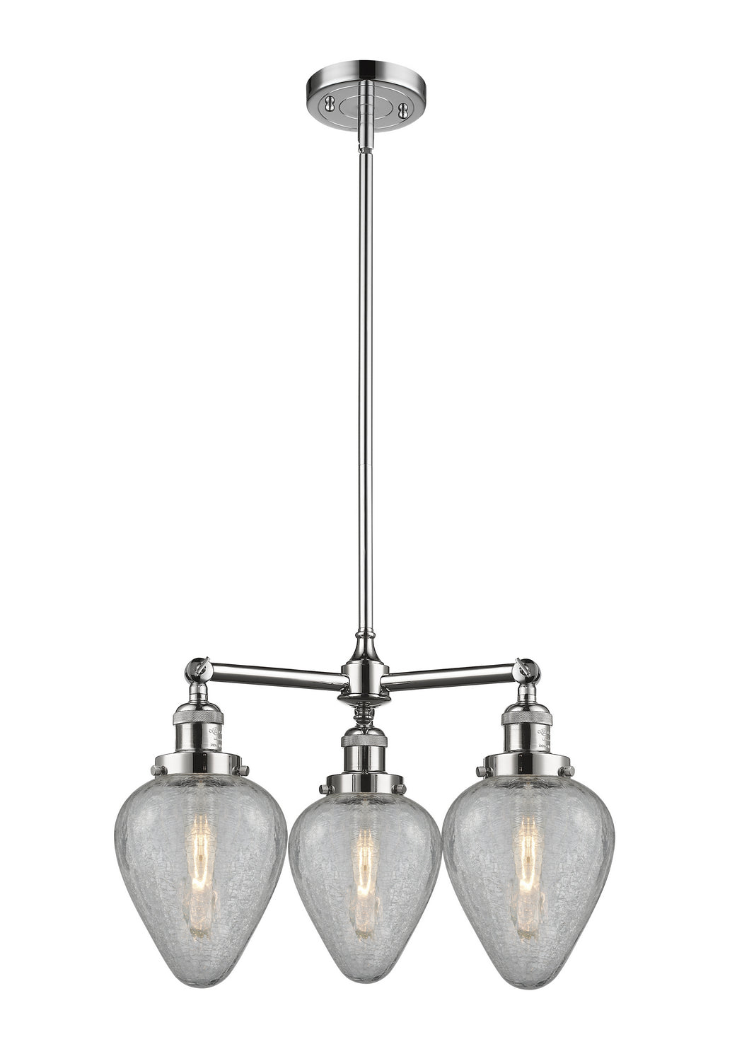 Innovations Franklin Restoration 207-PC-G165 Chandelier Light - Polished Chrome