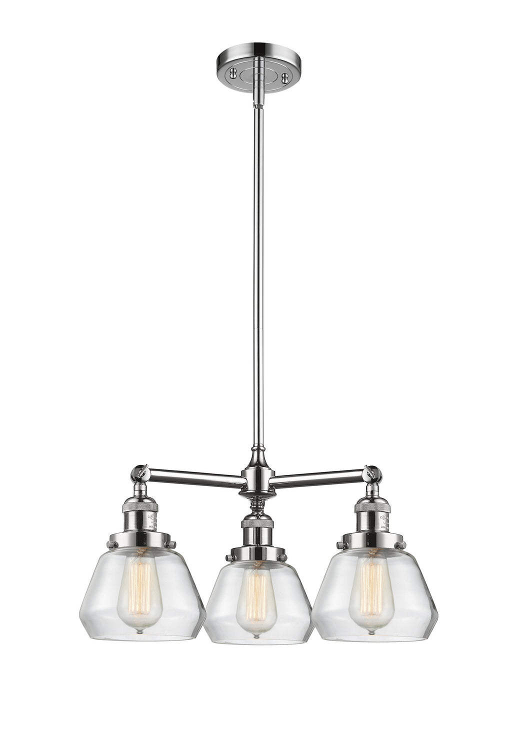 Innovations Franklin Restoration 207-PC-G172 Chandelier Light - Polished Chrome