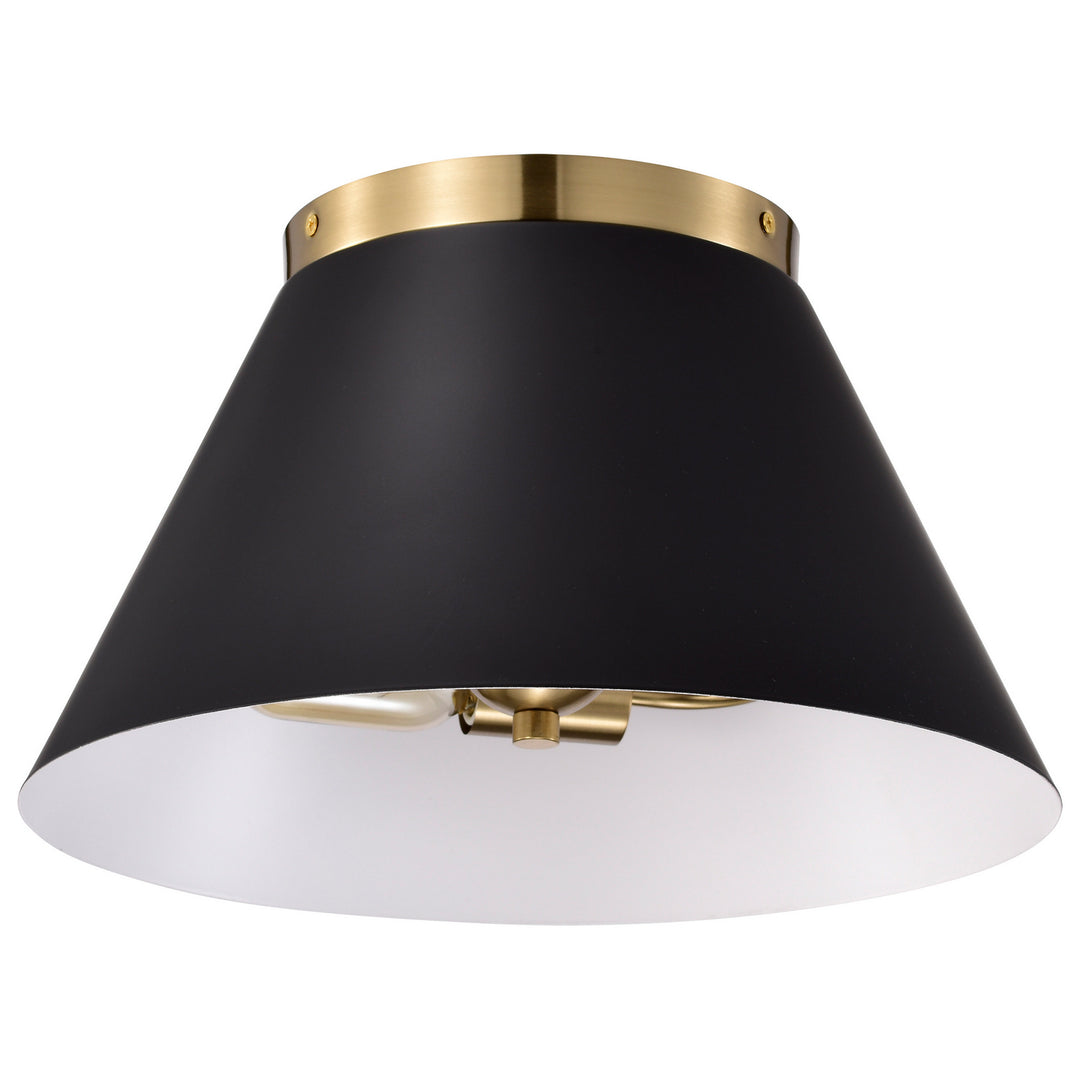 Nuvo Dover 60-7417 Ceiling Light - Black / Vintage Brass
