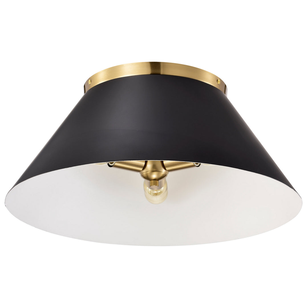 Nuvo Dover 60-7420 Ceiling Light - Black / Vintage Brass