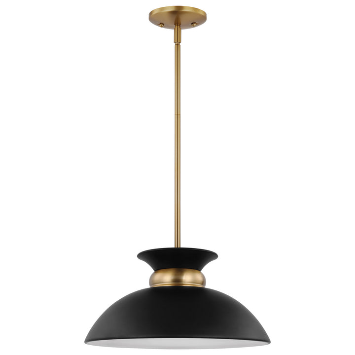 Nuvo Perkins 60-7460 Pendant Light - Matte Black / Burnished Brass