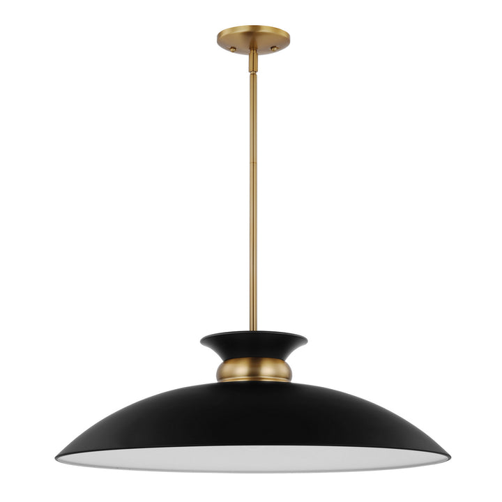 Nuvo Perkins 60-7462 Pendant Light - Matte Black / Burnished Brass