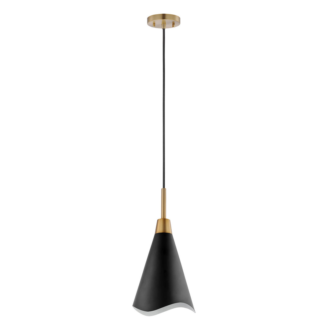 Nuvo Tango 60-7470 Pendant Light - Matte Black / Burnished Brass