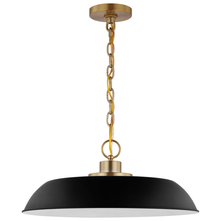 Nuvo Colony 60-7484 Pendant Light - Matte Black / Burnished Brass