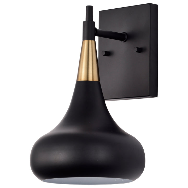 Nuvo Phoenix 60-7507 Wall Light - Matte Black / Burnished Brass