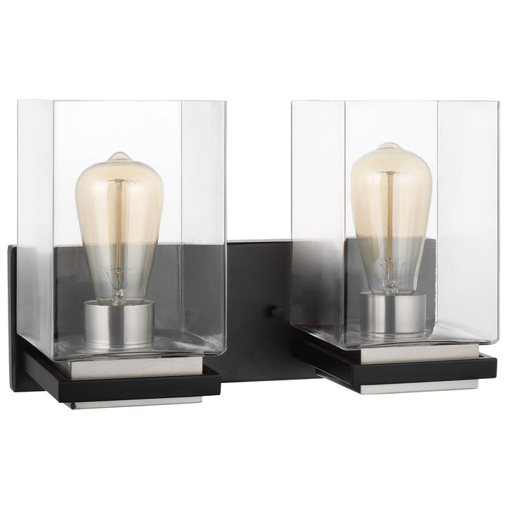 Nuvo Crossroads 60-7652 Bath Vanity Light 15 in. wide - Matte Black