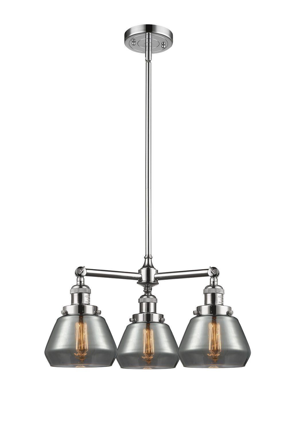 Innovations Franklin Restoration 207-PC-G173 Chandelier Light - Polished Chrome