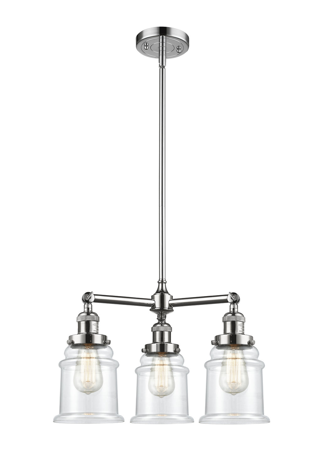 Innovations Franklin Restoration 207-PC-G182 Chandelier Light - Polished Chrome