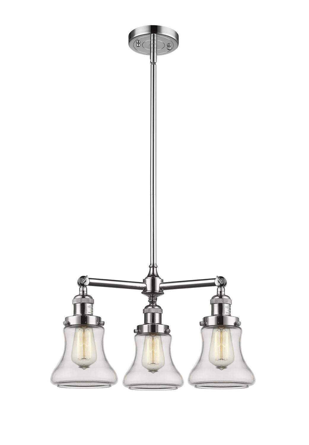 Innovations Franklin Restoration 207-PC-G192 Chandelier Light - Polished Chrome